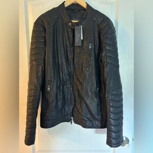 NWT Marc Anthony Black faux Leather Jacket